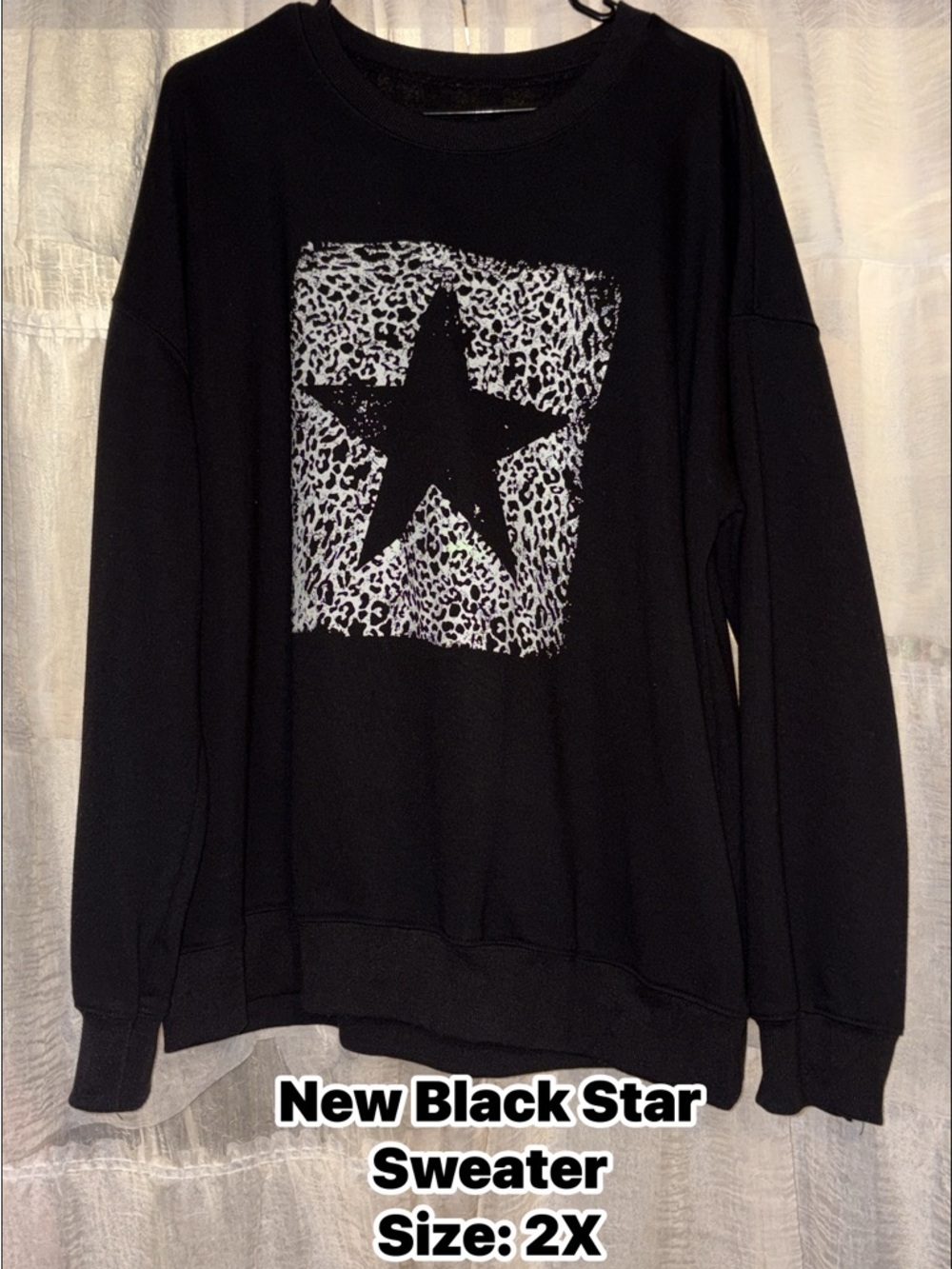 Black Star Graphic Sweater - Women
